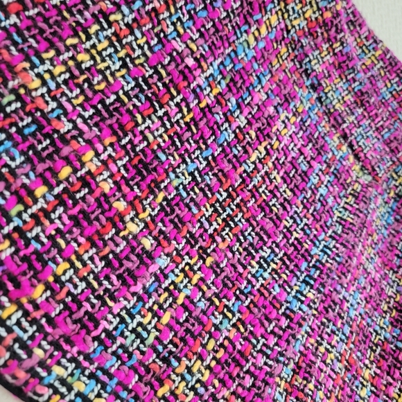 Blush Noir Bright Multicolor Tweed Women's Wrap Skirt Size Small - Picture 2 of 13